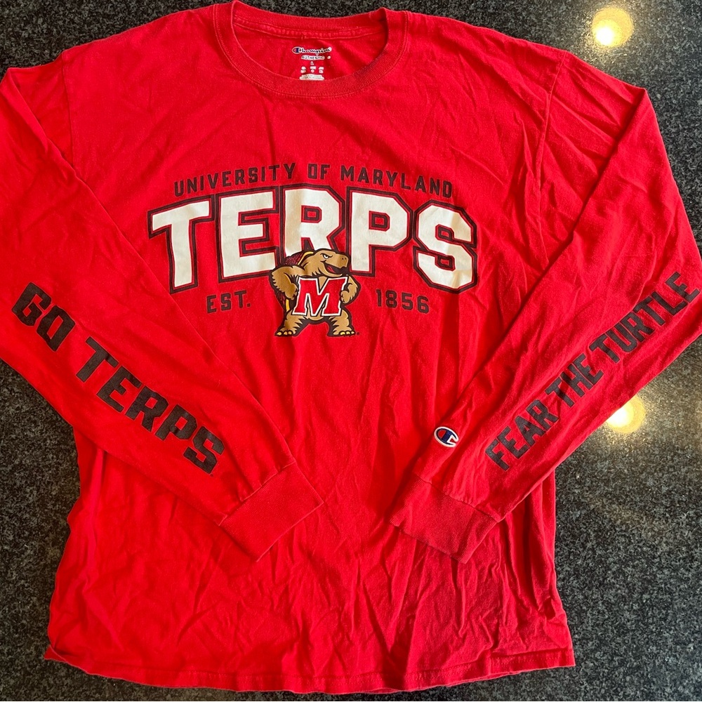 Champion Red University of Maryland Terps Men's Shirt